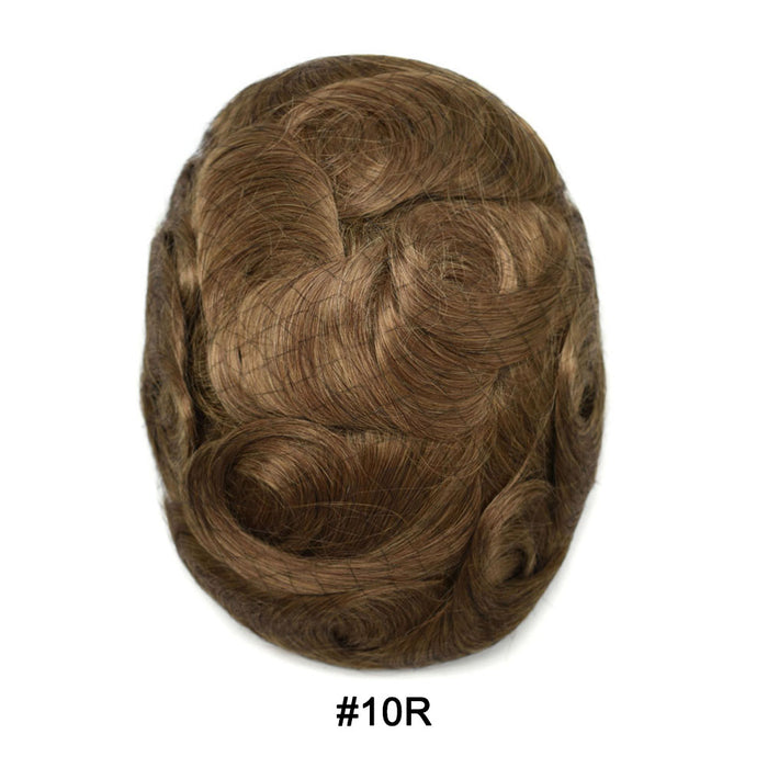 LYRICAL HAIR US Stock 0.08mm Thickness Natural&Durable Thin Skin Human Hair System For Men V-Looped Knots Mens Hairpieces Natural Hairline  Toupee for Men