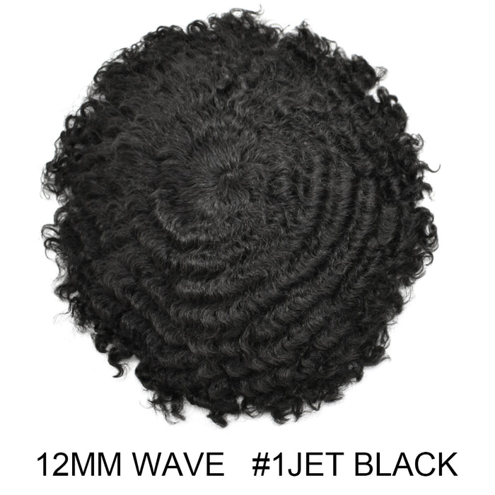 LYRICAL HAIR Afro Curly Toupee For Black Men Full French Lace Hair Units Mens Hairpieces