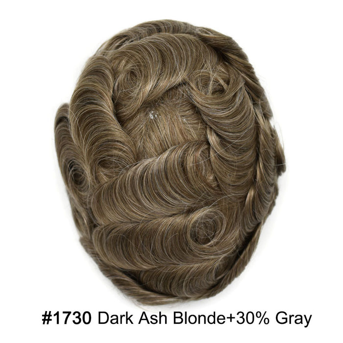 LYRICAL HAIR Full Swiss Super Welded Lace Mens Toupee US STOCK Bleached Knots Men Hair Piece Natural looking Toupee for Men
