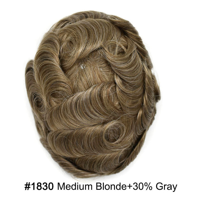 LYRICAL HAIR Full Swiss Super Welded Lace Mens Toupee US STOCK Bleached Knots Men Hair Piece Natural looking Toupee for Men