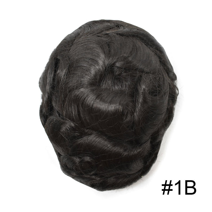 LYRICAL HAIR Men Frontal Hair System US STOCK V-Looped PU Toupee for Men Natural Hairline Mens Toupee