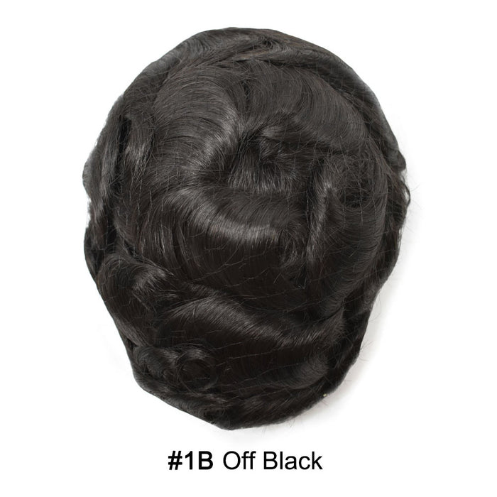 LYRICAL HAIR Fine Mono Poly Skin Mens Hair Pieces French Lace Front Men Toupee Hair Replacement System for Men