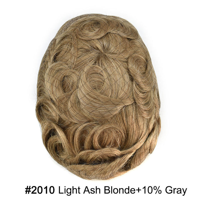 LYRICAL HAIR Full Swiss Super Welded Lace Mens Toupee US STOCK Bleached Knots Men Hair Piece Natural looking Toupee for Men