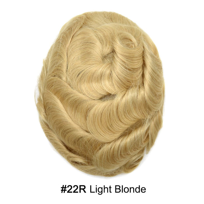 LYRICAL HAIR Full Swiss Super Welded Lace Mens Toupee US STOCK Bleached Knots Men Hair Piece Natural looking Toupee for Men