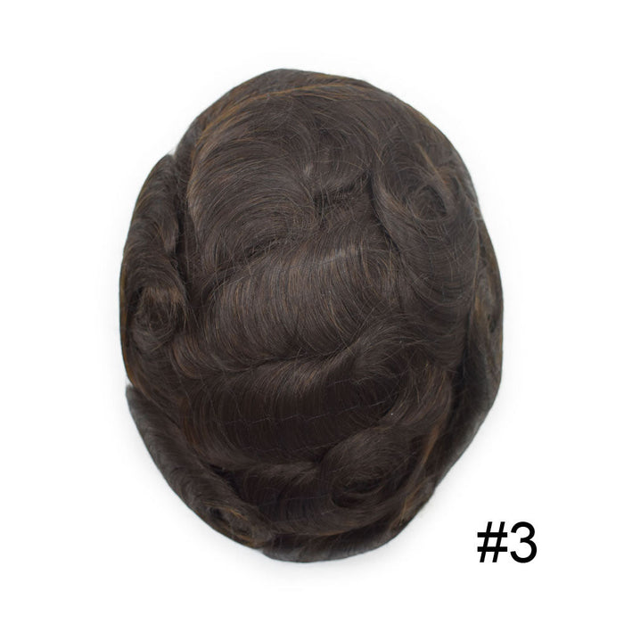 LYRICAL HAIR Men Frontal Hair System US STOCK V-Looped PU Toupee for Men Natural Hairline Mens Toupee