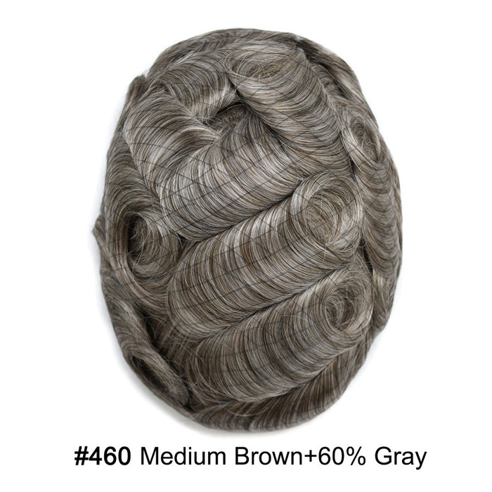LYRICAL HAIR Full Swiss Super Welded Lace Mens Toupee US STOCK Bleached Knots Men Hair Piece Natural looking Toupee for Men