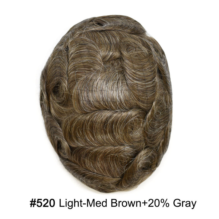 LYRICAL HAIR Full Swiss Super Welded Lace Mens Toupee US STOCK Bleached Knots Men Hair Piece Natural looking Toupee for Men