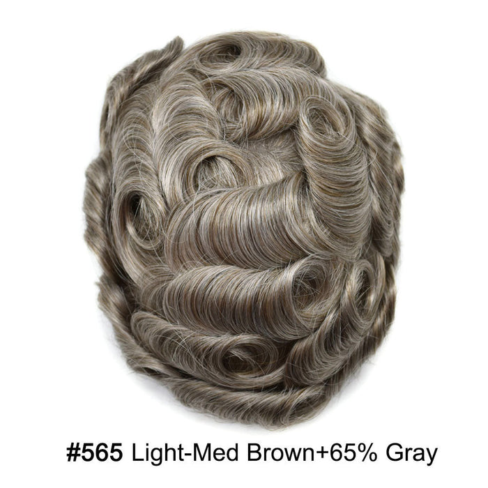 LYRICAL HAIR Full Swiss Super Welded Lace Mens Toupee US STOCK Bleached Knots Men Hair Piece Natural looking Toupee for Men