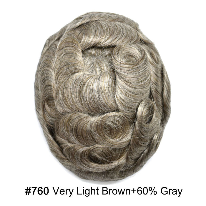LYRICAL HAIR Full Swiss Super Welded Lace Mens Toupee US STOCK Bleached Knots Men Hair Piece Natural looking Toupee for Men