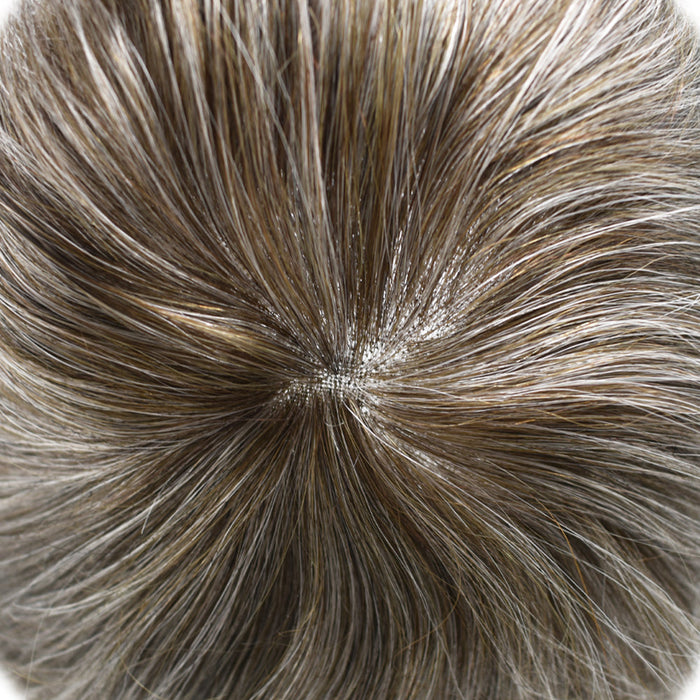 Human Hair System For Men Fine Monofilament With PU Hairpieces For Men | Black
