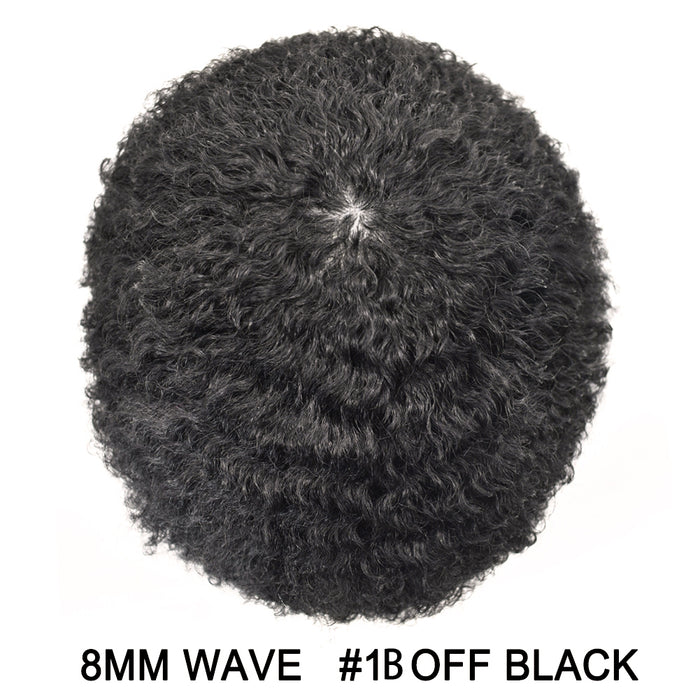 LYRICAL HAIR Kinky Curly Afro Mens Toupee 0.03-0.06mm Thickness PU  Hair Unit For Black Men
