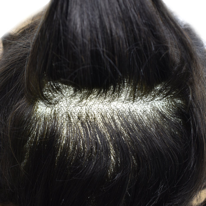 LYRICAL HAIR Hair System For Men Soft Welded Lace Base Front Human Hairpiece Bleached Knot Natural Hairline Hair System