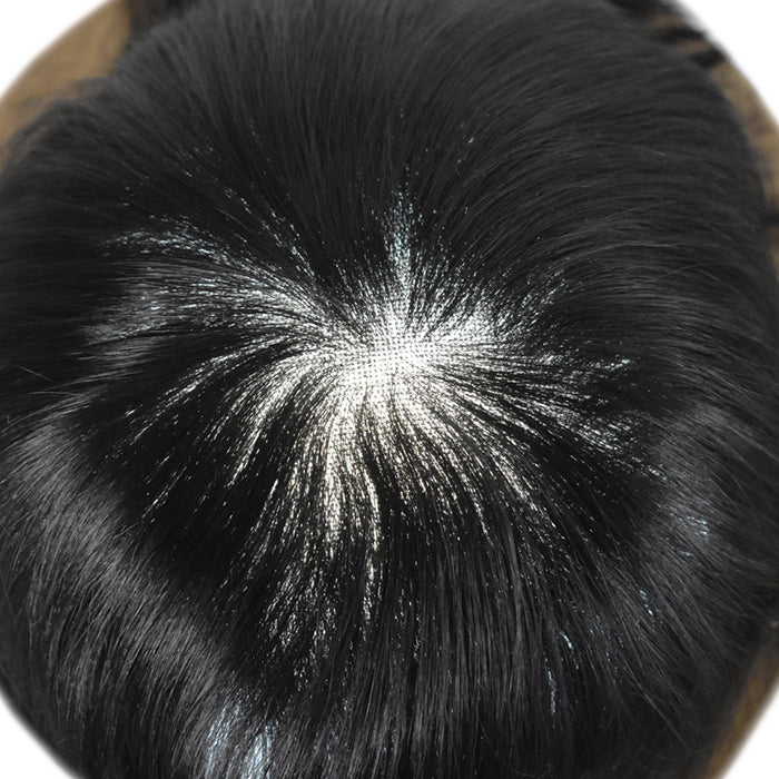 LYRICAL HAIR Mens Toupee Full Swiss Lace Hair System Bleached Knots Mens Hairpieces Natural Hairline Toupee for Men