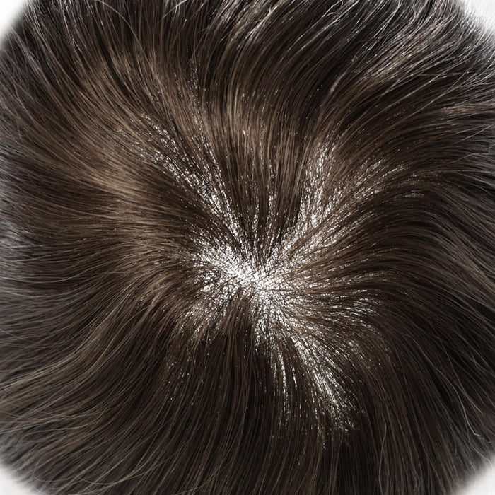 LYRICAL HAIR System For Men Human Hair Swiss Super Welded Lace wIith Poly Natural Hairline Bleached  Knots Toupee for Men