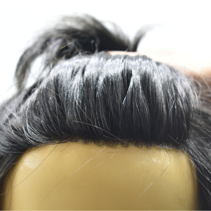 LYRICAL HAIR Human Hair System For Men Monofilament With 2inch PU Mens Hairpieces
