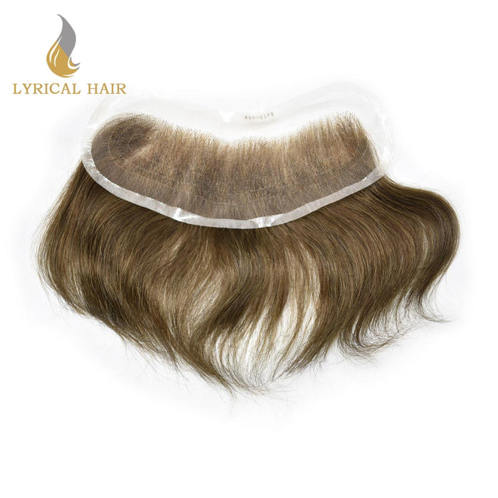LYRICAL HAIR Swiss Lace Frontal 18CM x 4CM High Quality Frontal Indian Remy Human Hair for Receding Hairline Front Hair System
