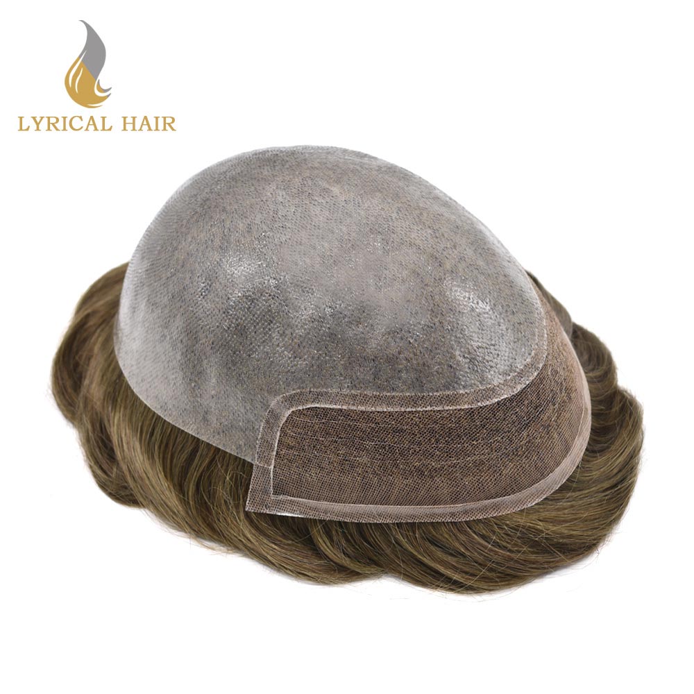 lace front thin skin toupee for men