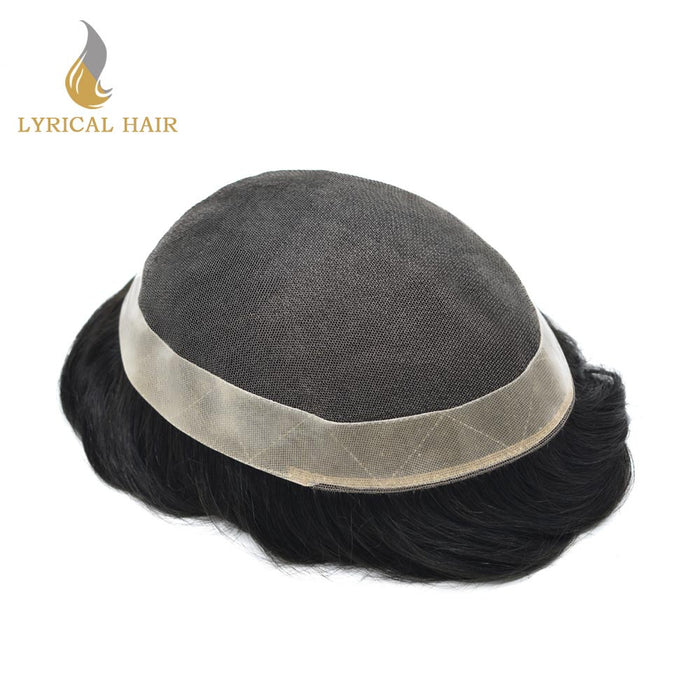 mens toupee for men french Lace pu coated