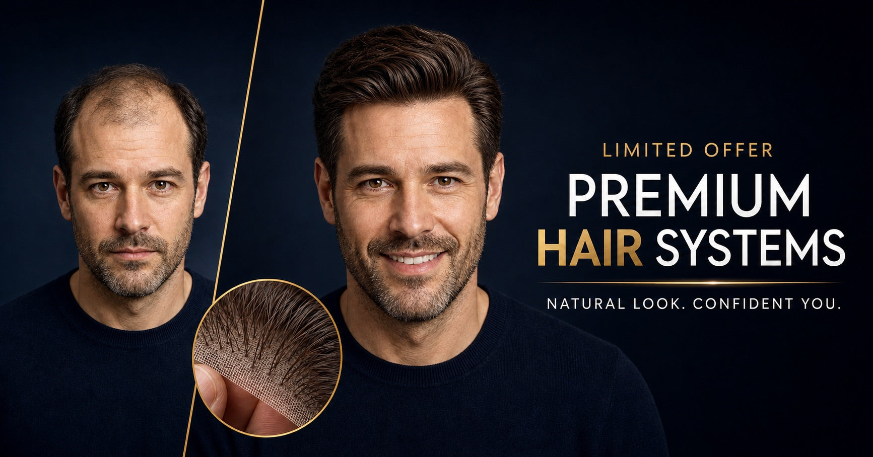 Upgrade Your Daily Look &amp; Confidence with Lyrical Hair Premium Mens Hair System
