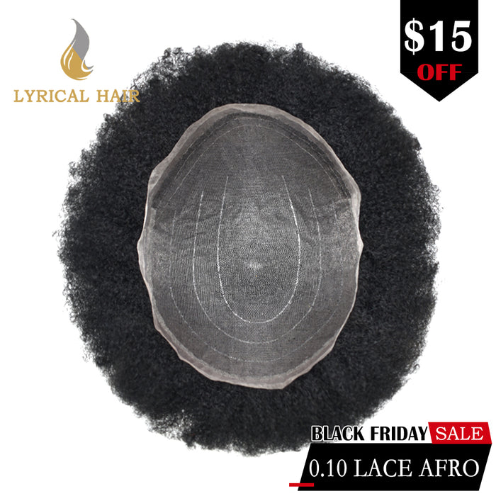 LYRICAL HAIR US STOCK Afro Curly Toupee For Black Men Full Swiss Super Welded Lace Hair Units  for African American Men Hairpieces