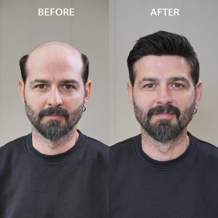 LYRICAL HAIR US Stock 0.10mm Thickness Durable Skin Knotted PU Human Hair System For Men 100% Hand Tied Woven Toupee for Men|Fast shipping USA