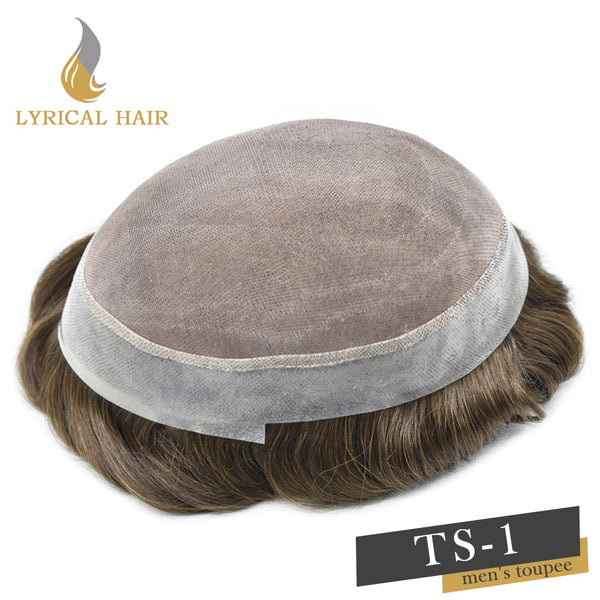 LYRICAL HAIR US Stock Human Hair System For Men Fine Monofilament With PU Hairpieces For Men|Fast shipping USA