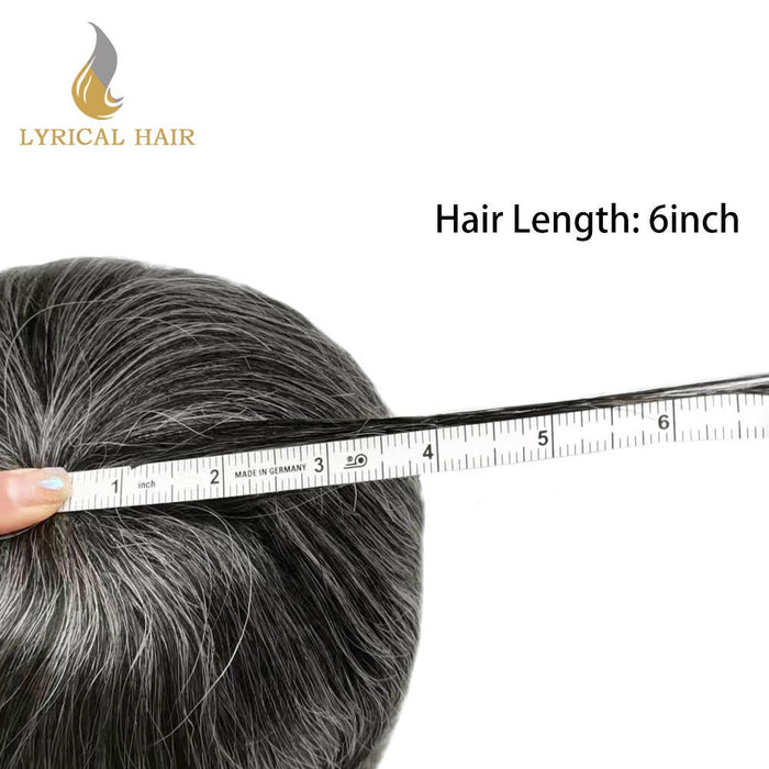 LYRICAL HAIR US Stock French Lace Front Mens Toupee Breathable Human Hairpiece