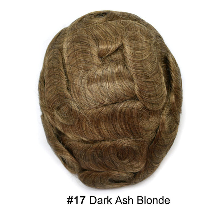 LYRICAL HAIR US Stock Toupee for Mens Full PU Injected Human Hairpiece for Men Durable Mens Hair System