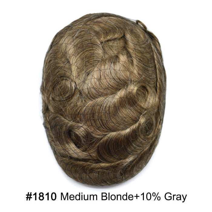 LYRICAL HAIR US Stock Toupee for Mens Full PU Injected Human Hairpiece for Men Durable Mens Hair System