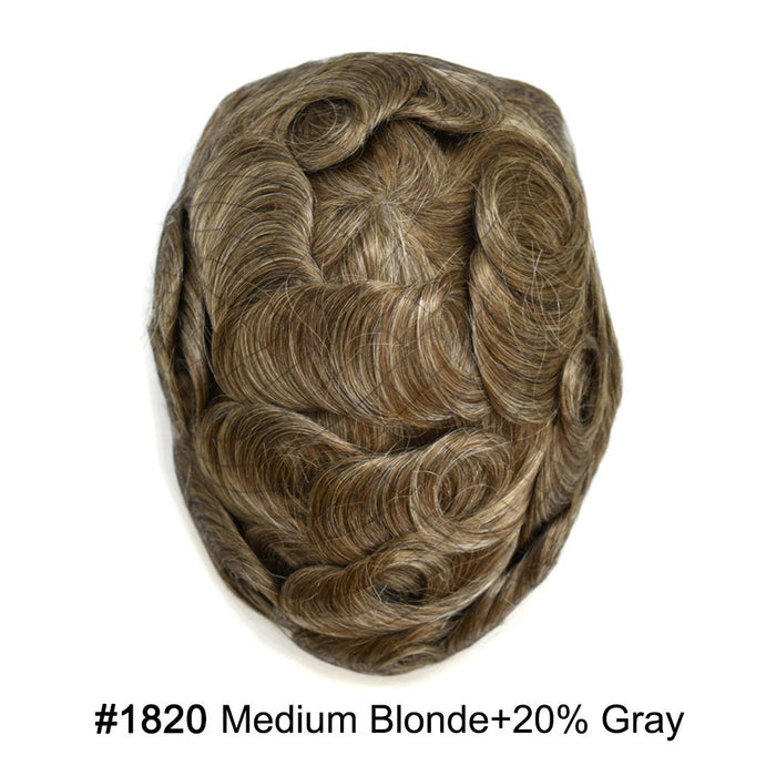 LYRICAL HAIR US Stock Toupee for Mens Full PU Injected Human Hairpiece for Men Durable Mens Hair System