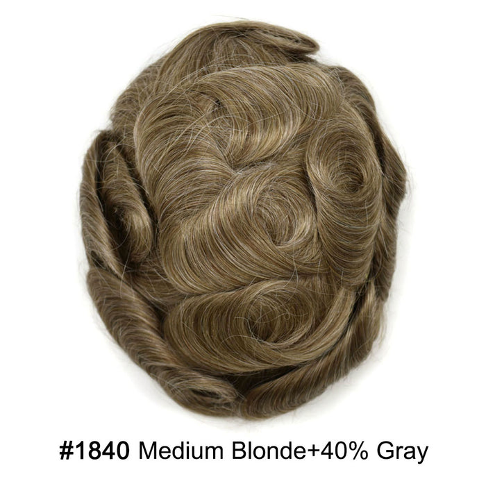 Lyricalhair Full Swiss Super Welded Lace Mens Toupee US STOCK Bleached Knots Men Hair Piece Natural looking Toupee for Men