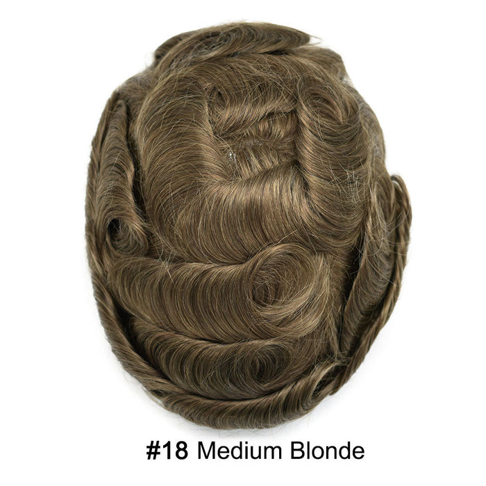 LYRICAL HAIR US Stock Toupee for Mens Full PU Injected Human Hairpiece for Men Durable Mens Hair System