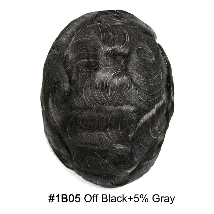 LYRICAL HAIR US Stock Toupee for Mens Full PU Injected Human Hairpiece for Men Durable Mens Hair System