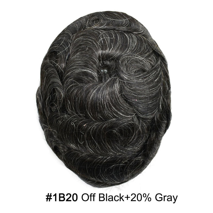 LYRICAL HAIR US Stock Toupee for Mens Full PU Injected Human Hairpiece for Men Durable Mens Hair System