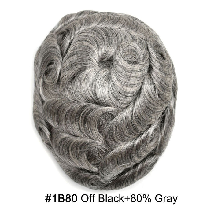 LYRICAL HAIR US Stock Toupee for Mens Full PU Injected Human Hairpiece for Men Durable Mens Hair System