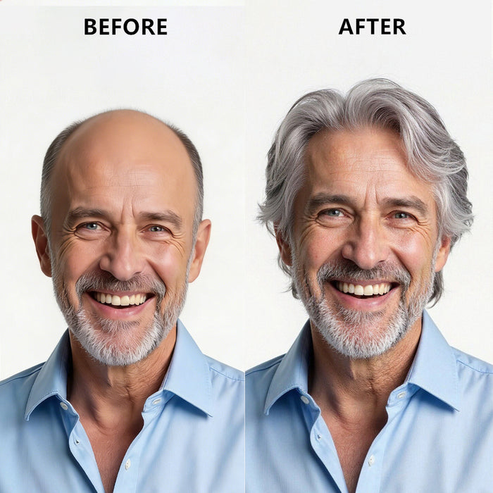 LYRICAL HAIR French Lace Front Mens Toupee Breathable Invisible Knots Human Hairpiece |White