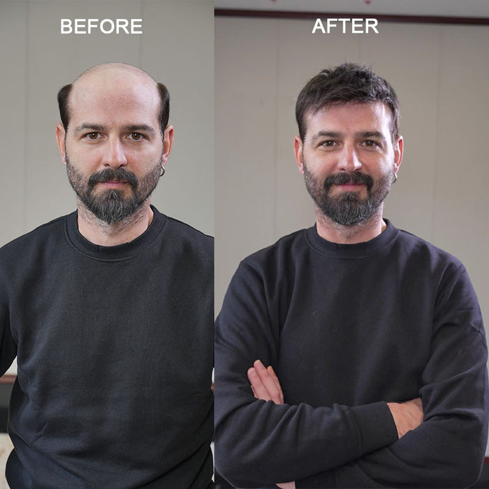 LYRICAL HAIR US Stock French Lace Hair System for Men PU Coated Mens Hairpiece Center Lace Human Toupee for Men|Black