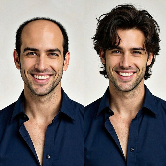 LYRICAL HAIR Mens Toupee Hair Pieces Durable Silk Fine Monofilament Hair Systems For Men