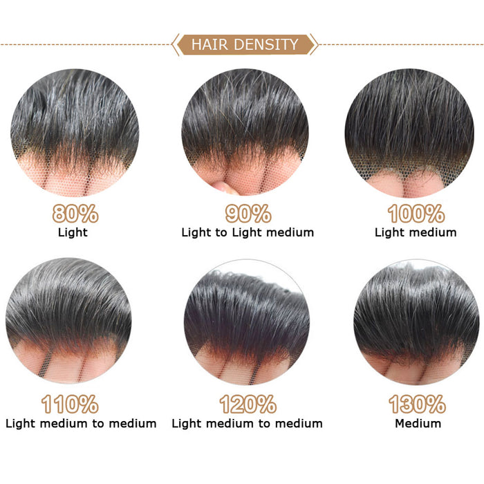 Hair System For Men Monofilament With PU Lace Folded In Front