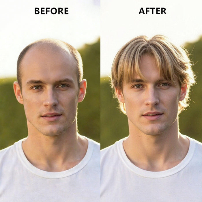 LYRICAL HAIR US Stock French Lace With Poly Coated Human Hair System For Men Natural Hairline Bleached  Knots Invisible Knots Toupee for Men  | Blond