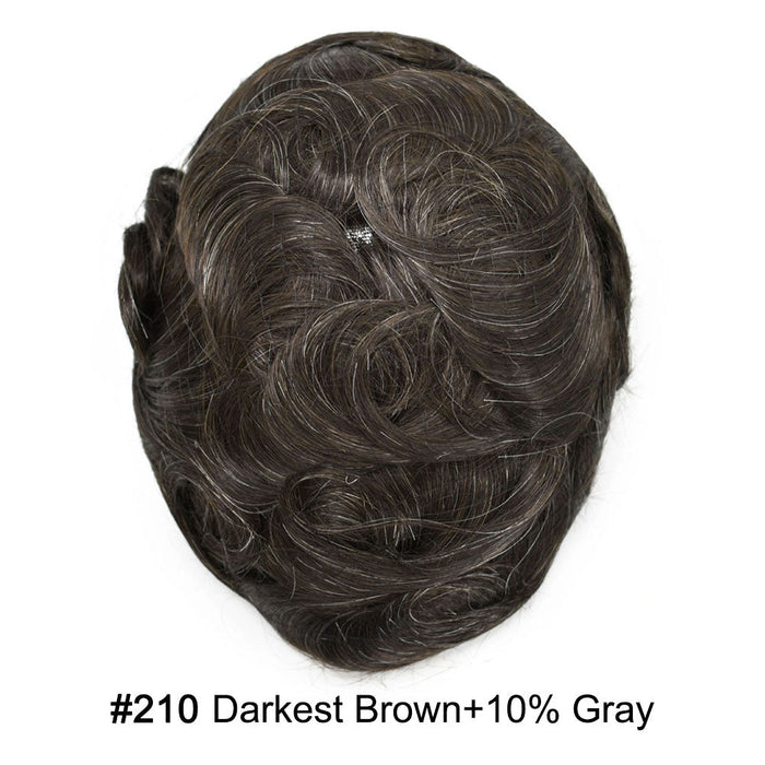 LYRICAL HAIR US Stock Toupee for Mens Full PU Injected Human Hairpiece for Men Durable Mens Hair System