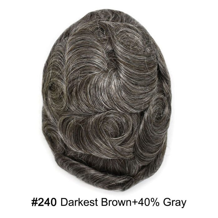 LYRICAL HAIR US Stock Toupee for Mens Full PU Injected Human Hairpiece for Men Durable Mens Hair System