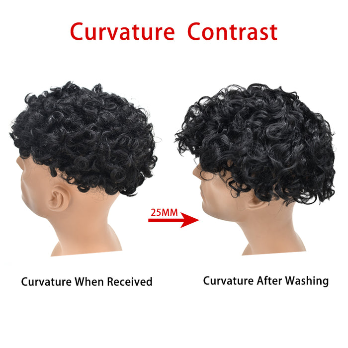 LYRICAL HAIR US STOCK Icon Lace Wavy Toupee For Men Invisible Full Swiss Super Welded Lace Hair Units  for  Men Hairpieces||Fast Shipping USA Lyrical Hair