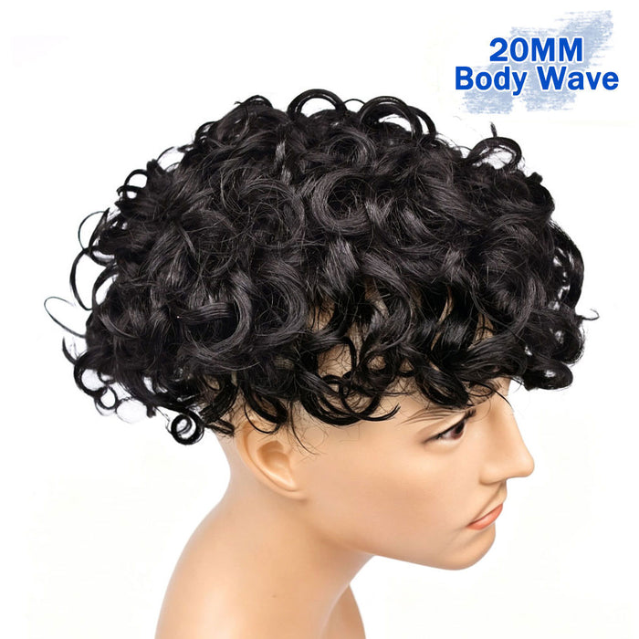LYRICAL HAIR US STOCK Icon Lace Wavy Toupee For Men Invisible Full Swiss Super Welded Lace Hair Units  for  Men Hairpieces||Fast Shipping USA Lyrical Hair