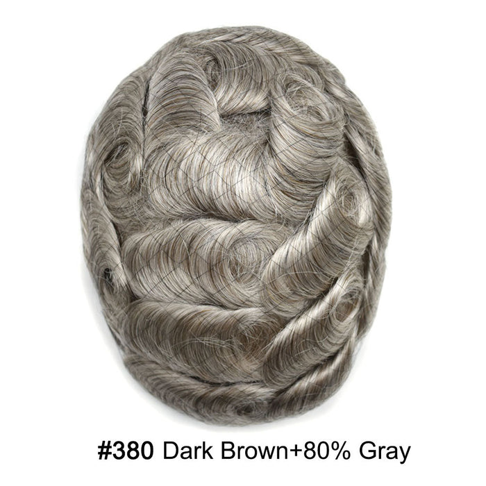 LYRICAL HAIR US Stock Toupee for Mens Full PU Injected Human Hairpiece for Men Durable Mens Hair System