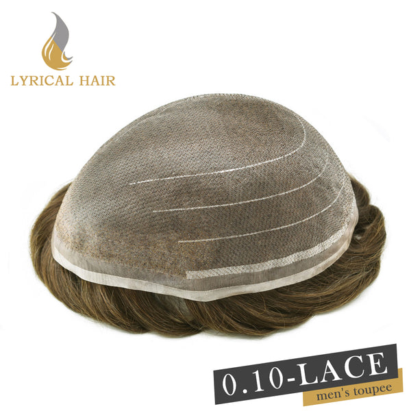 LYRICAL HAIR Full Swiss Super Welded Lace Mens Toupee US STOCK Bleached Knots Men Hair Piece Natural looking Icon Lace Toupee for Men|Blond