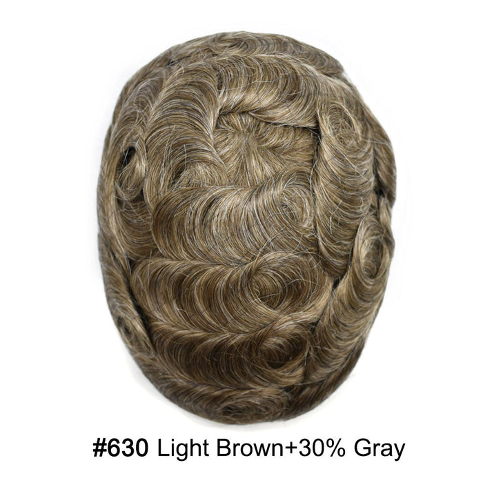 LYRICAL HAIR US Stock Toupee for Mens Full PU Injected Human Hairpiece for Men Durable Mens Hair System