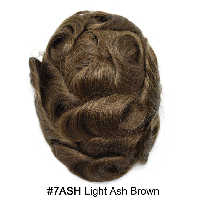 LYRICAL HAIR Full Swiss Super Welded Lace Mens Toupee US STOCK Bleached Knots Men Hair Piece Natural looking Toupee for Men
