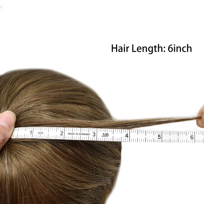 LYRICAL HAIR French Lace Front Mens Toupee Breathable Invisible Knots Human Hairpiece |Blond