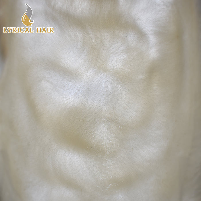 LYRICAL HAIR Mens Toupee 0.06mm Ultra Thin Skin Hair Replacement System for Men V-Looped Knots Mens Hairpieces Natural Hairline Toupee for Men |White